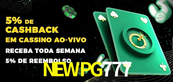 Promoções do cassino ao Vivo NEWPG777